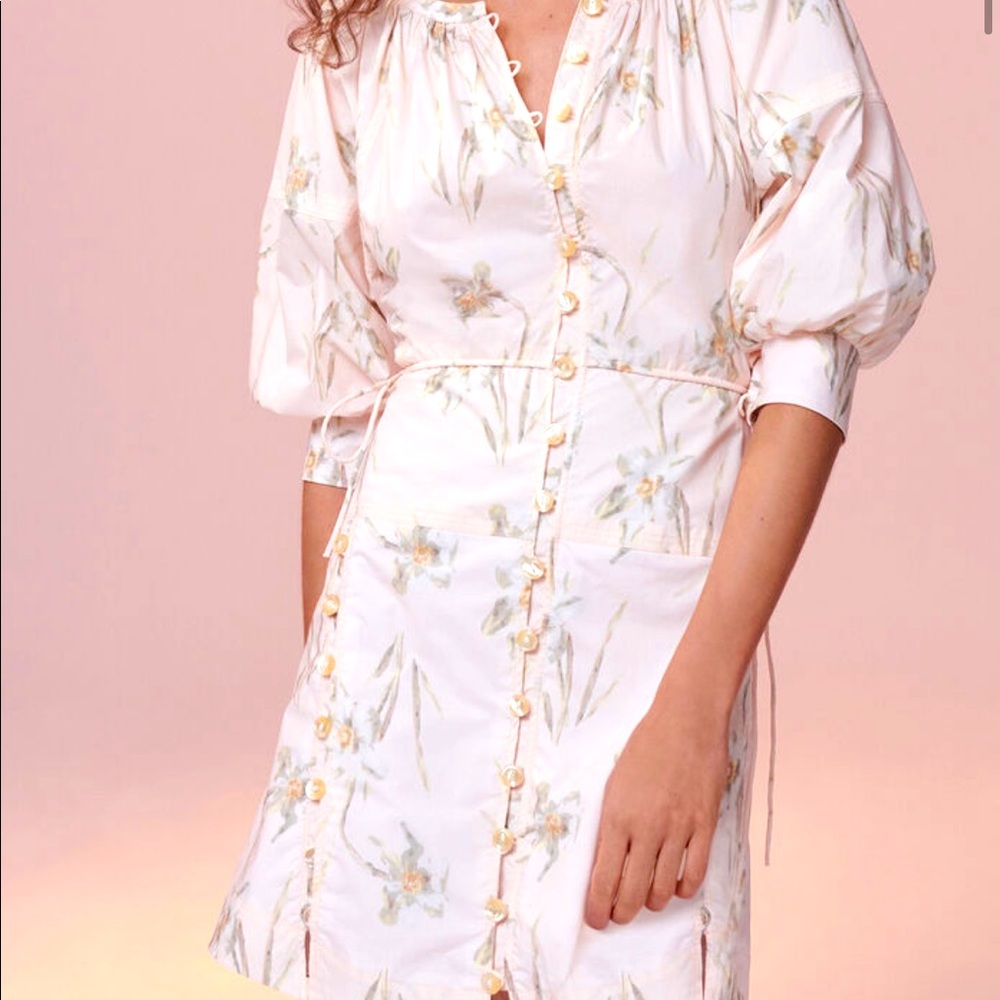NWT Rebecca Taylor light pink mini floral dress